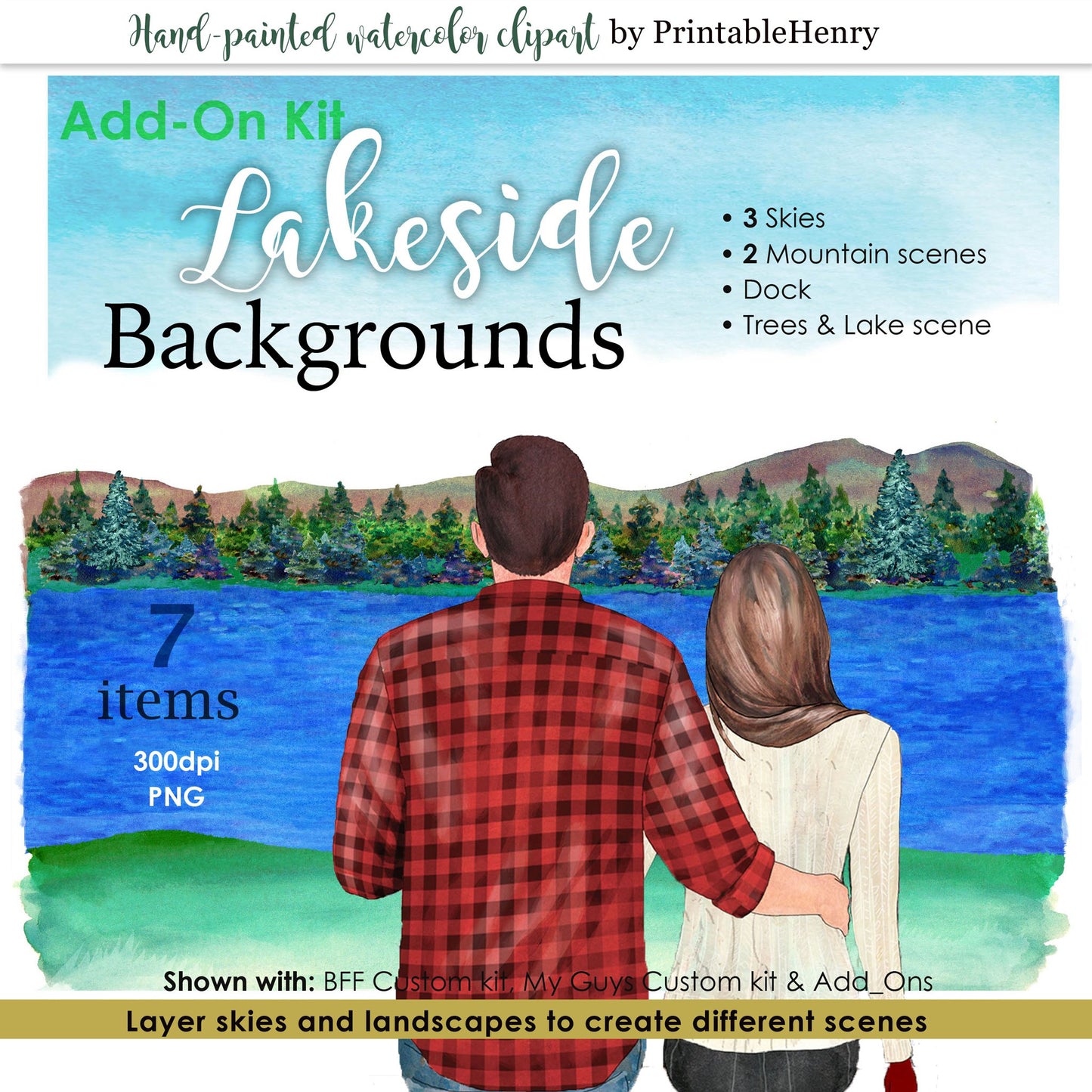 Lakeside Background Add-On - PrintableHenry