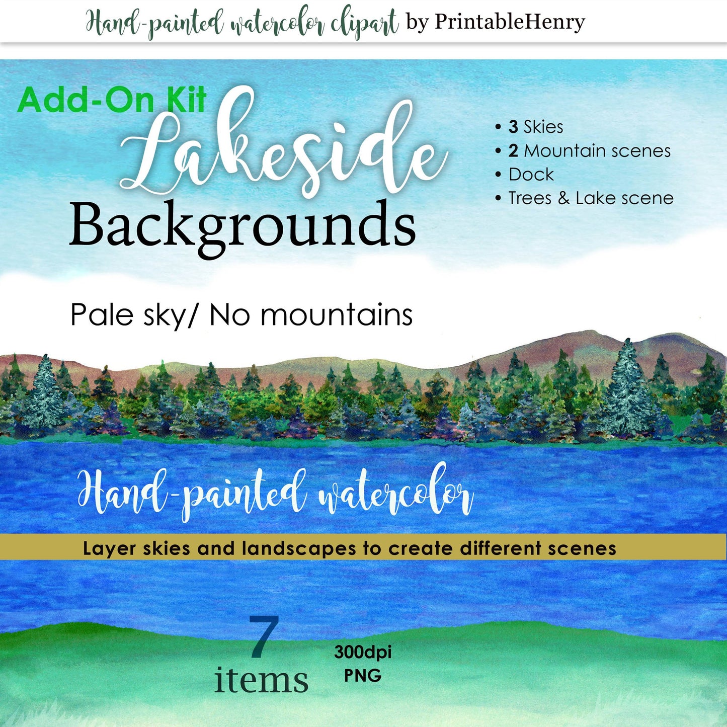 Lakeside Background Add-On - PrintableHenry