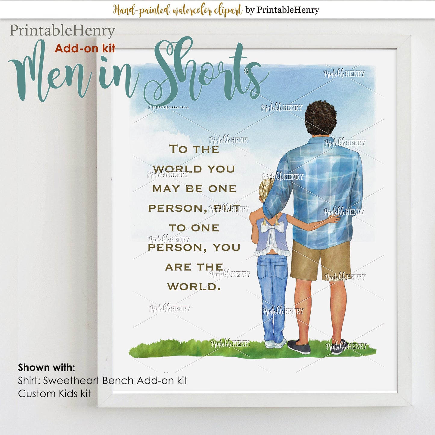 Men in Shorts Add-on kit - PrintableHenry