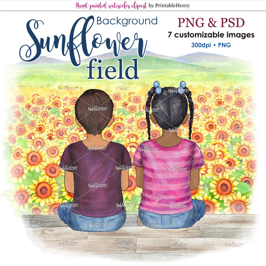 Sunflower Field Background - PrintableHenry