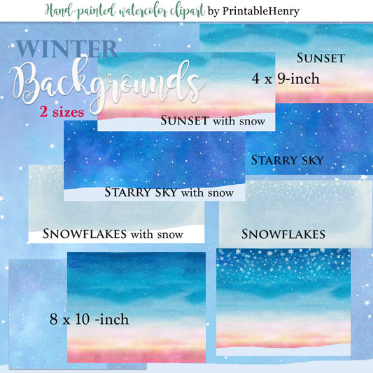 Winter Backgrounds Add-On - PrintableHenry