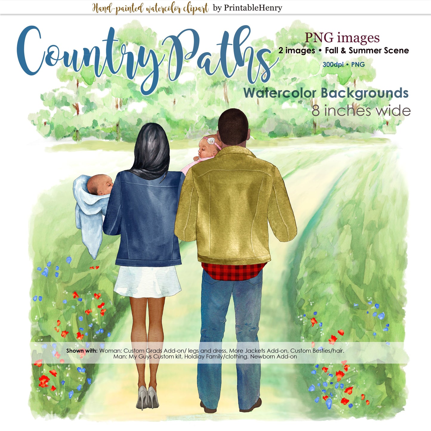 Country Paths Backgrounds - PrintableHenry