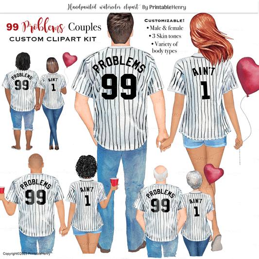 99 problems couples shirt clipart