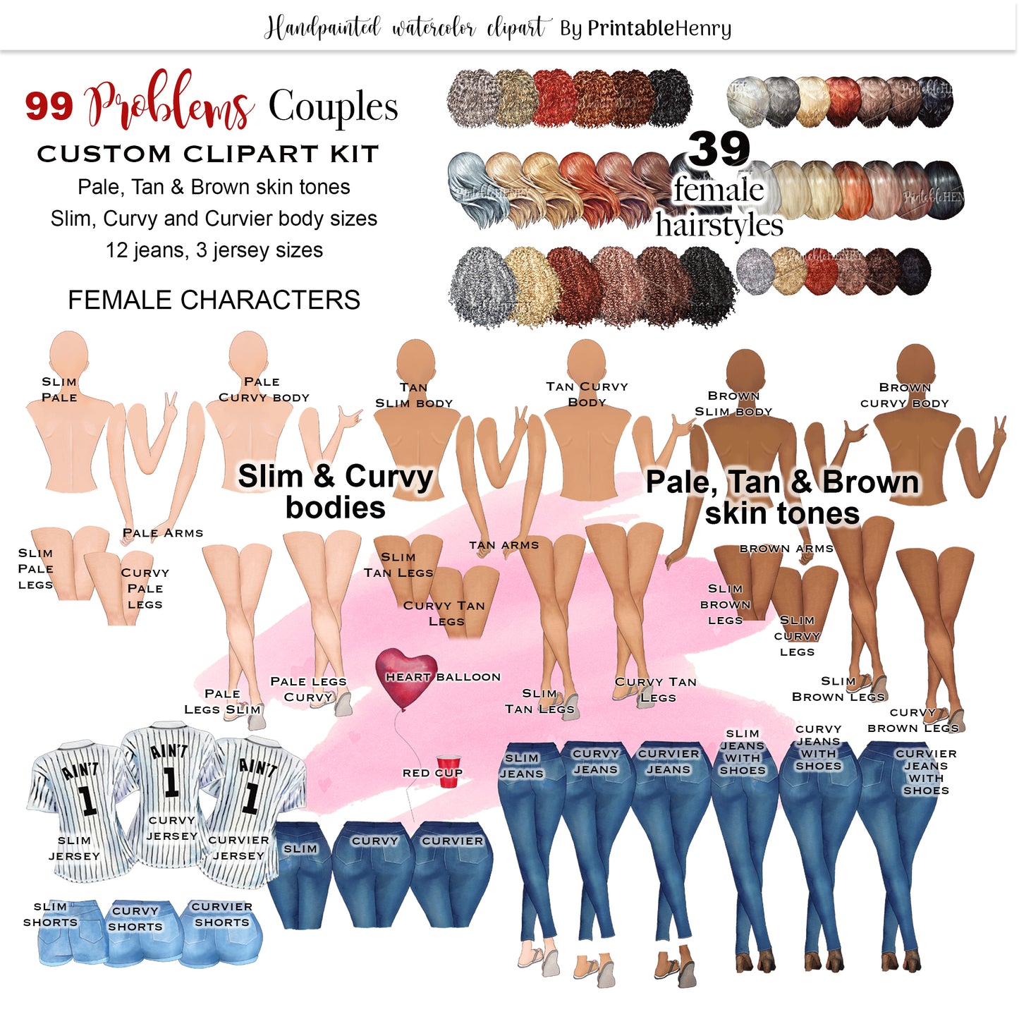 "99 PROBLEMS" Love Couple clipart