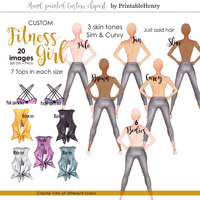 Fitness Girl Add-On kit - PrintableHenry