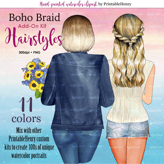 Hairstyles Boho Braids Add-on kit - PrintableHenry