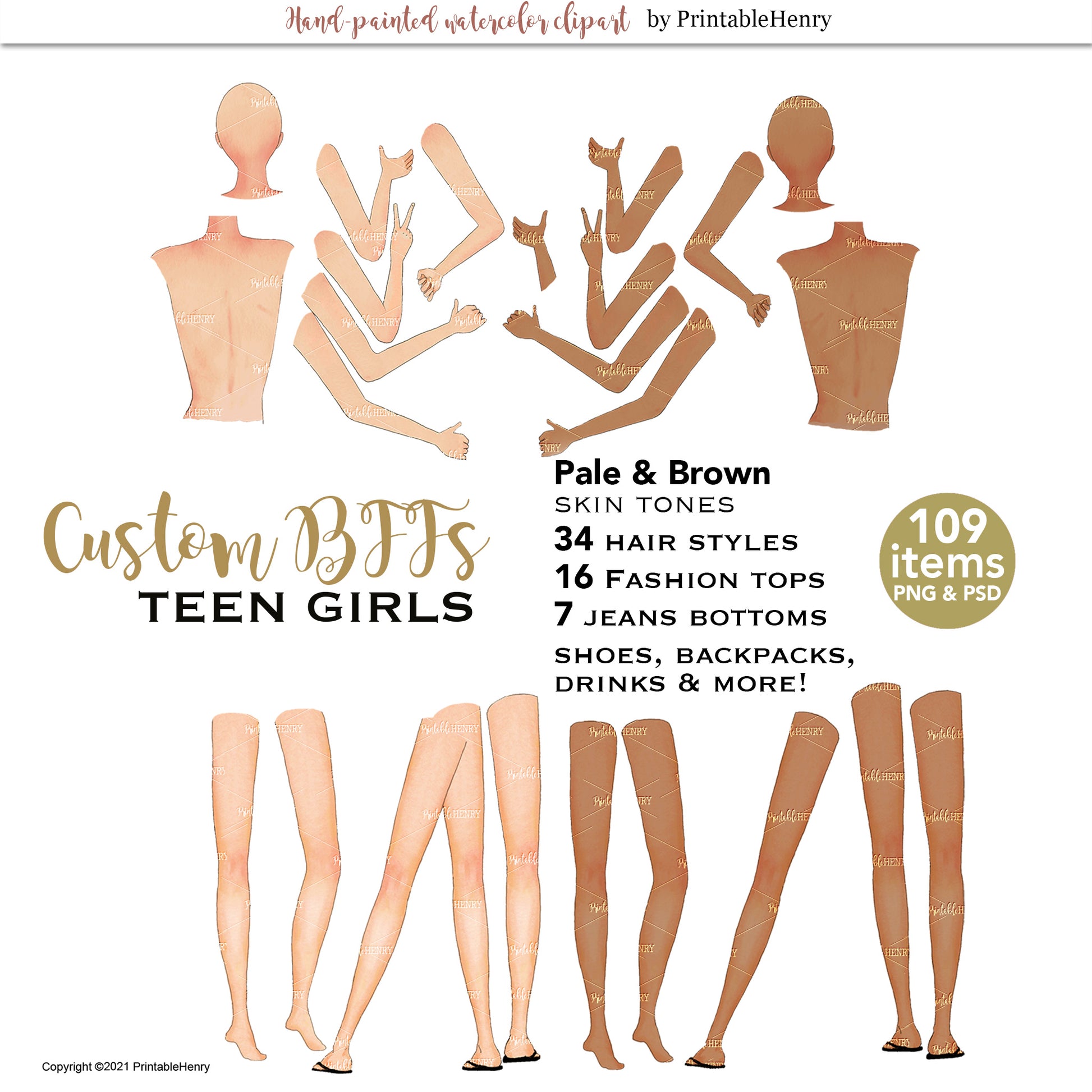 Prinable henry body clipart images portrait creator