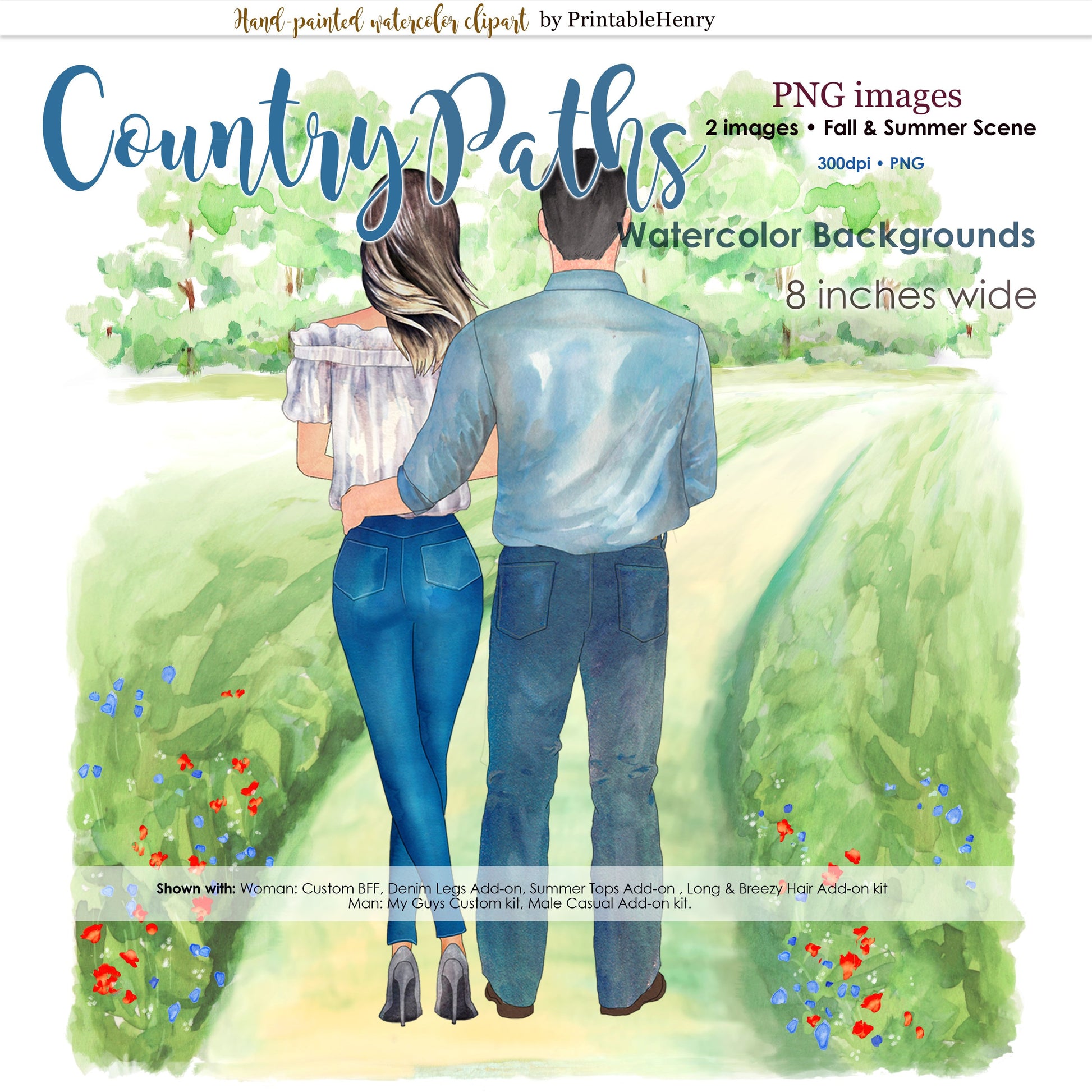 Country Paths Backgrounds - PrintableHenry