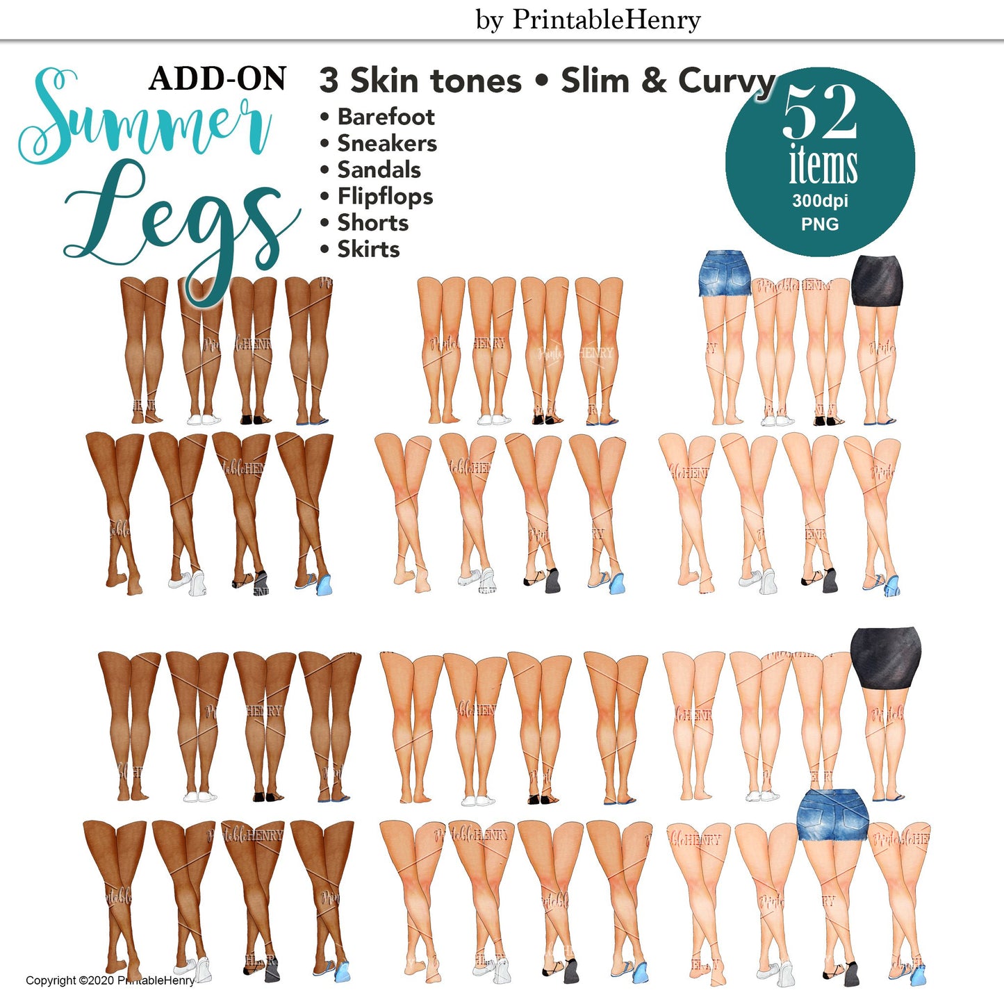Summer Legs Add-on kit - PrintableHenry