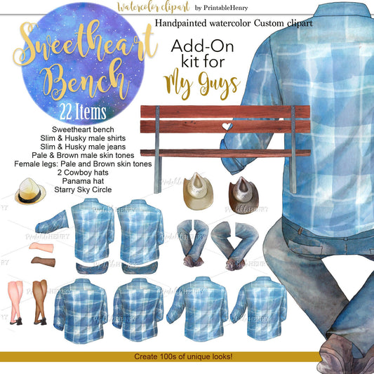 Sweetheart Bench Add-On kit - PrintableHenry