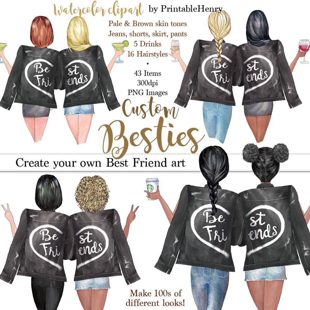Besties custom clipart png Printable Henry