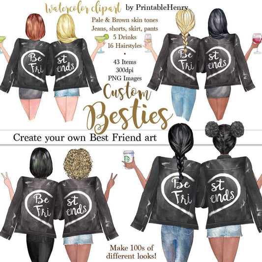 Besties custom clipart png  Printable Henry