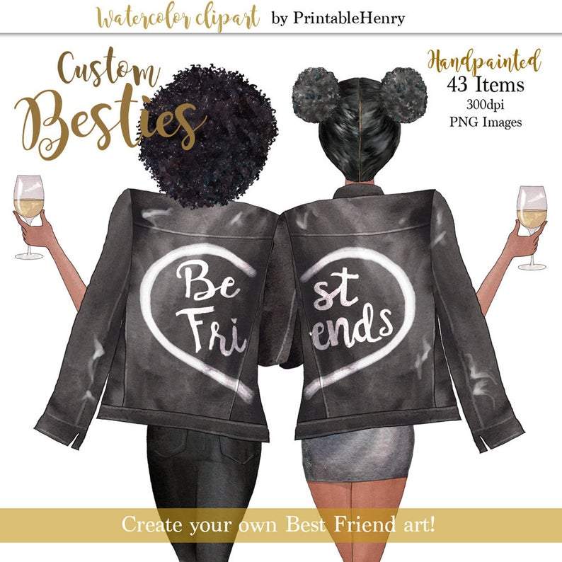 Best Friends digital portrait creator - PrintableHenry