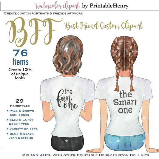 best friend clipart portrait creator - PrintableHenry