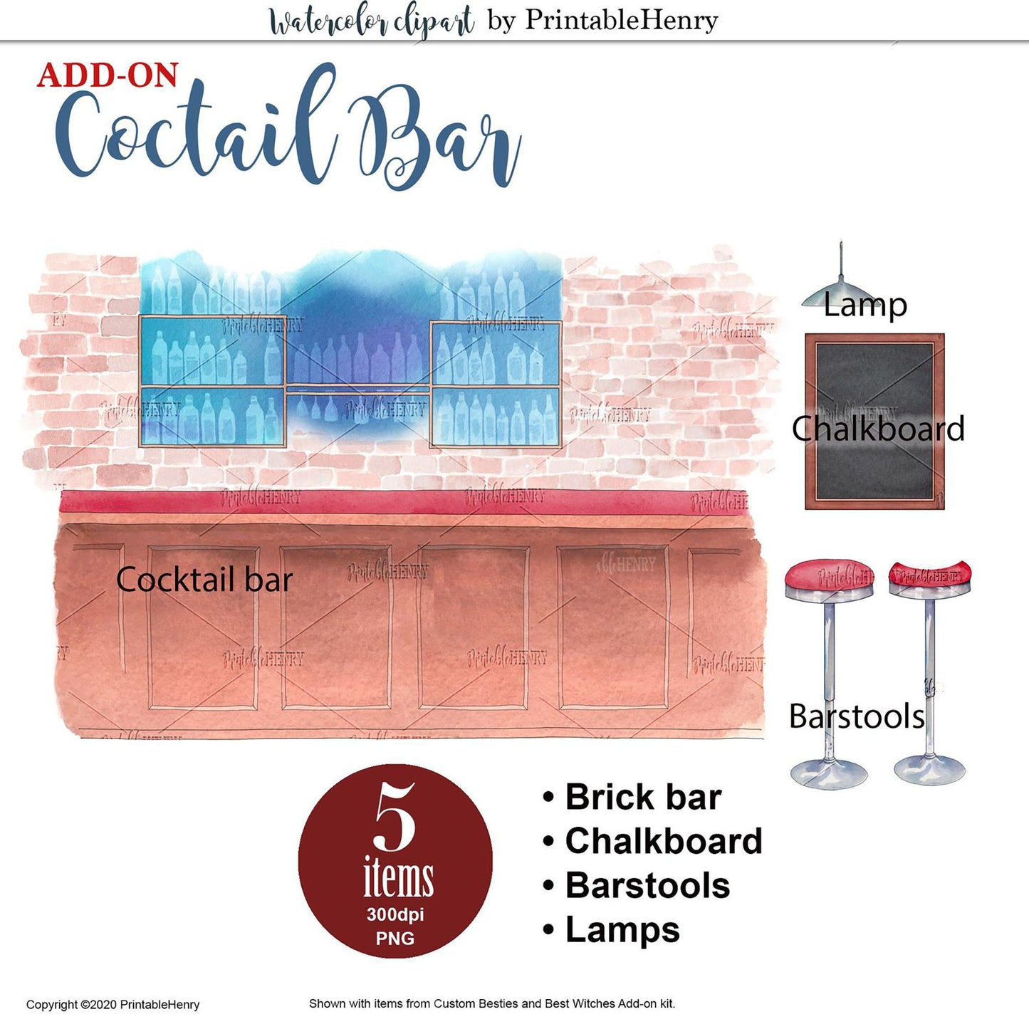 Cocktail Bar Background - PrintableHenry