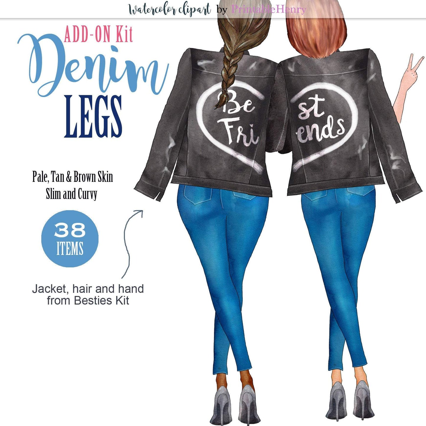 Denim Legs Add-On kit - PrintableHenry