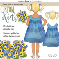 Custom Kids clipart kit - PrintableHenry