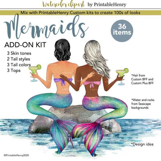 Mermaid Add-On kit - PrintableHenry