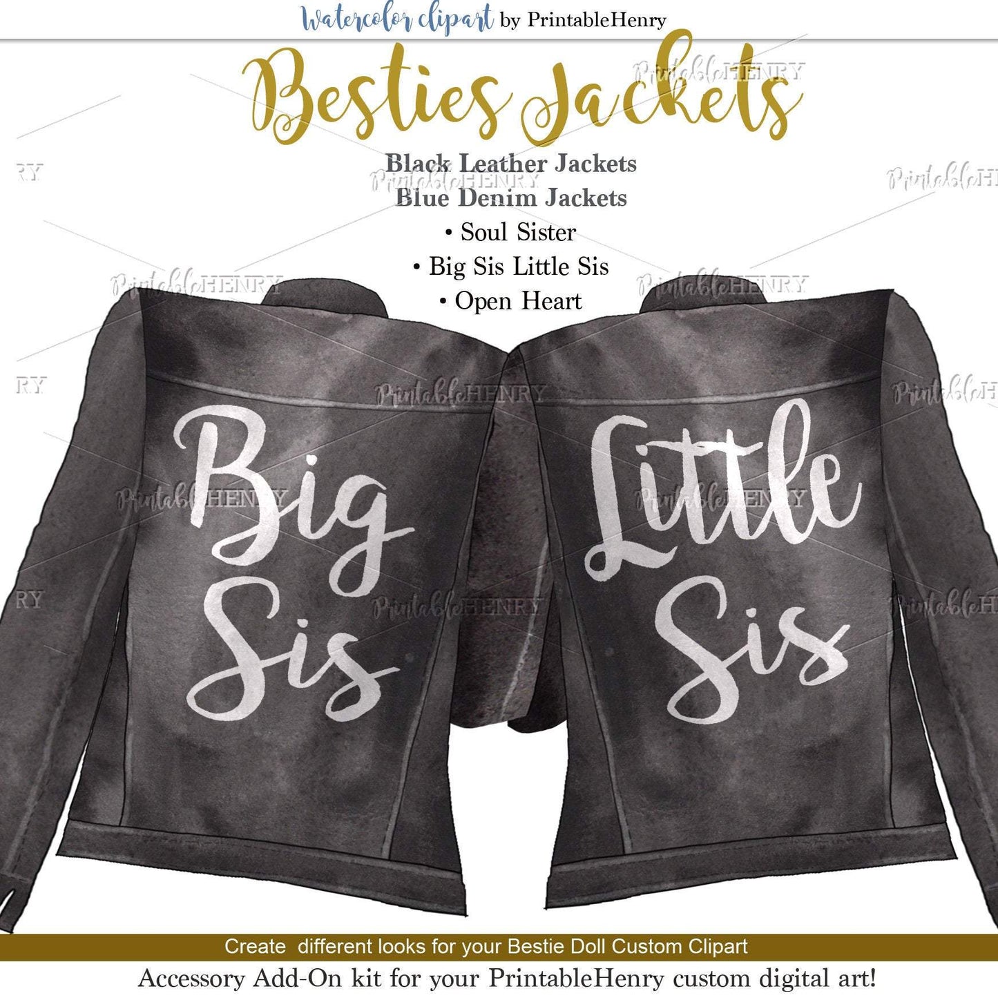 Besties Jackets Add-On kit - PrintableHenry