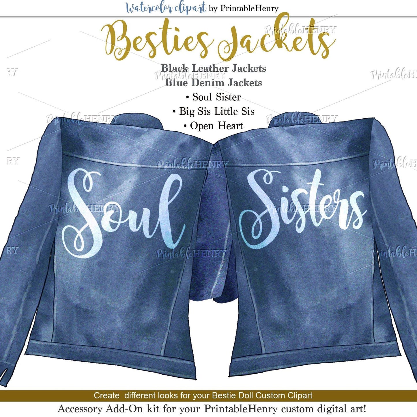 Besties Jackets Add-On kit - PrintableHenry