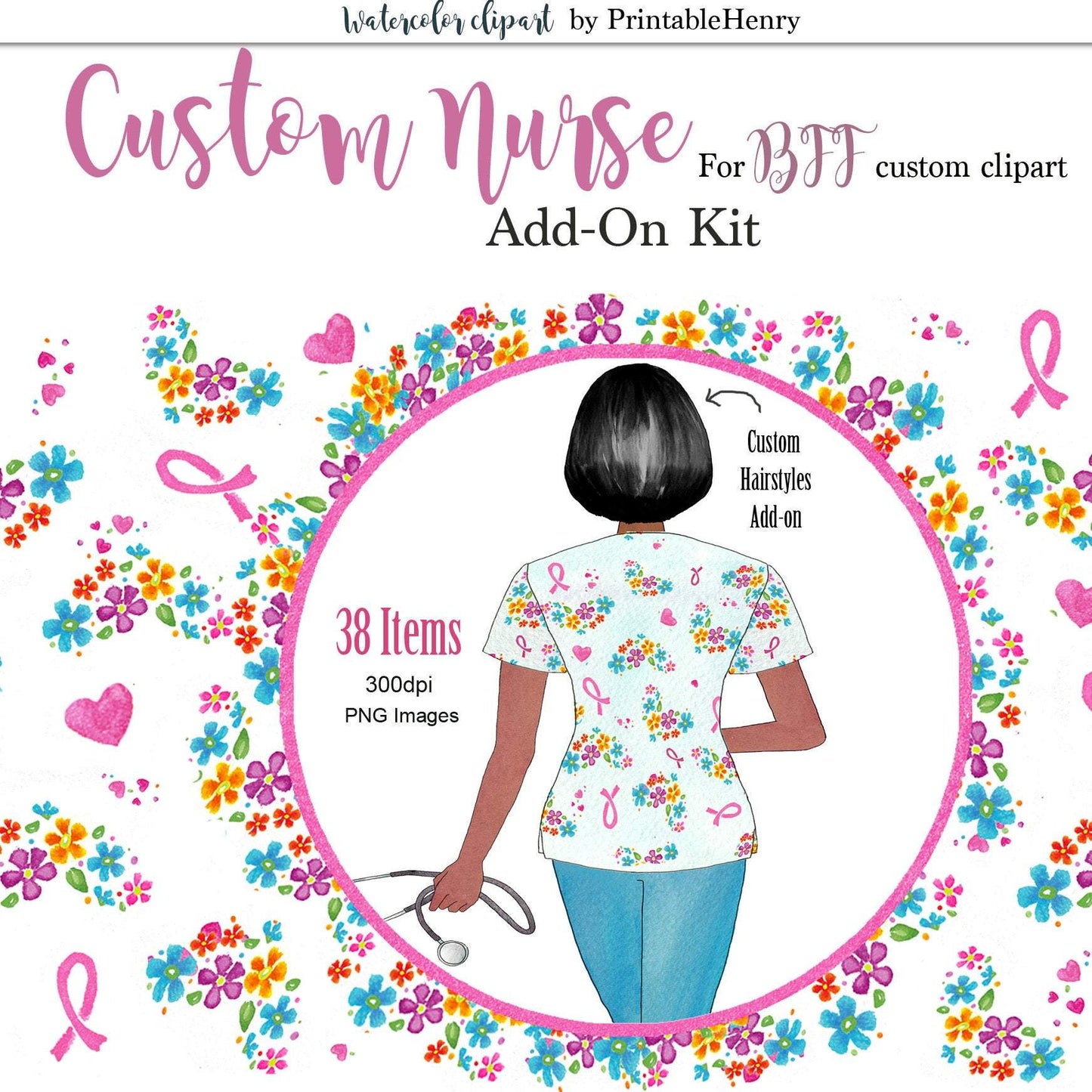 Custom Nurses Add-On kit - PrintableHenry