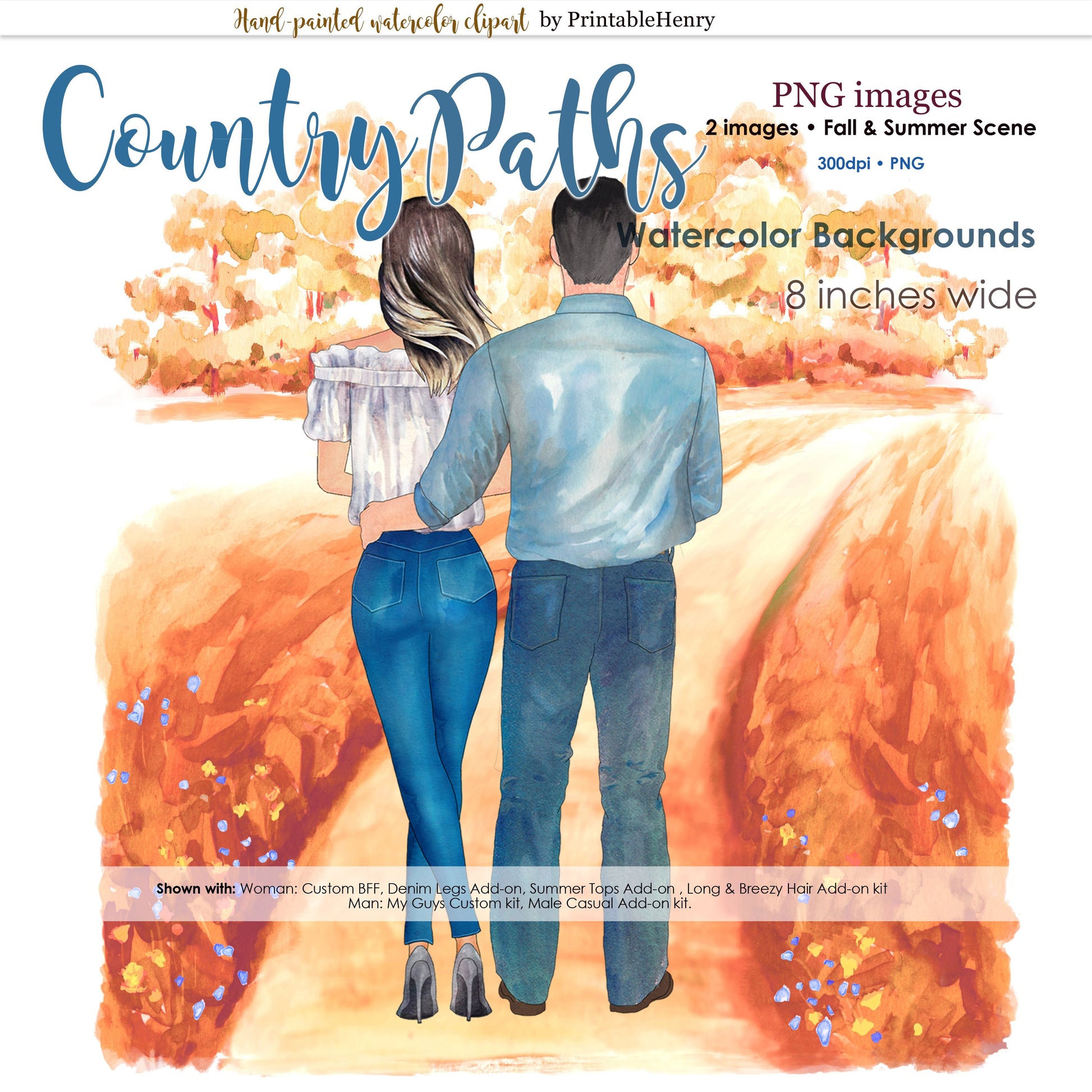 Country Paths Backgrounds - PrintableHenry