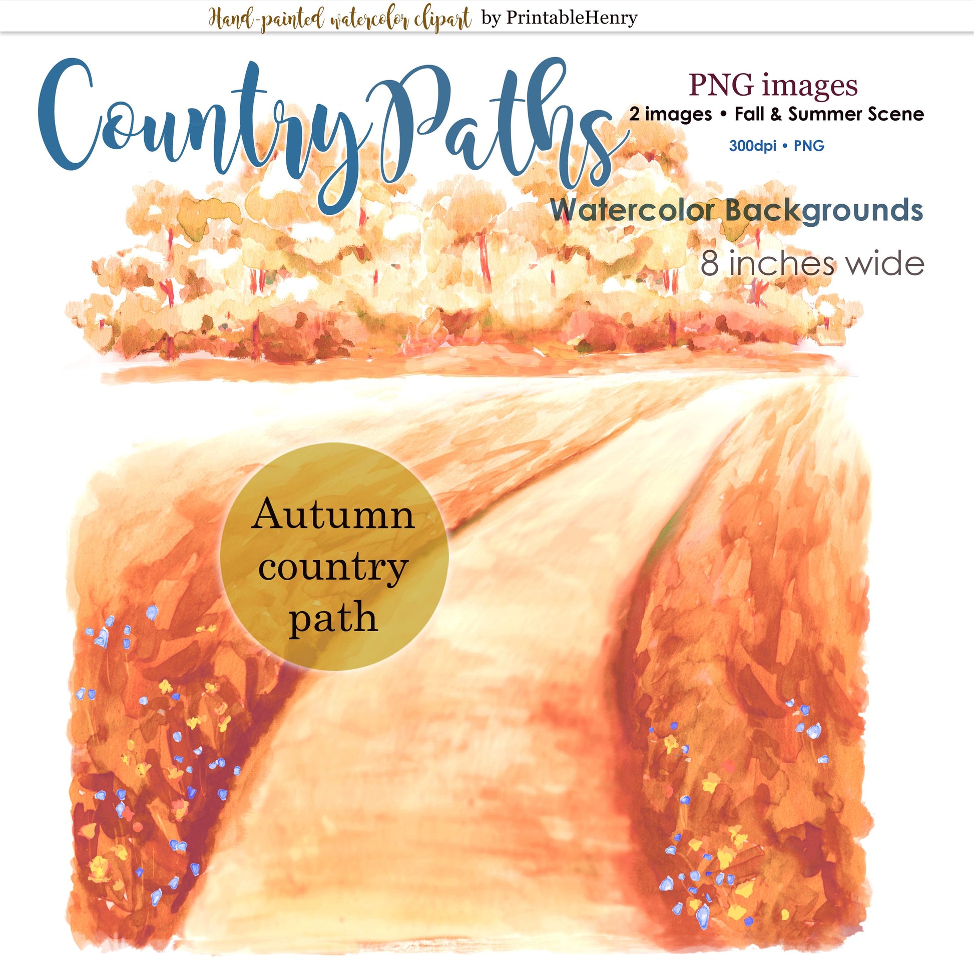 Country Paths Backgrounds - PrintableHenry