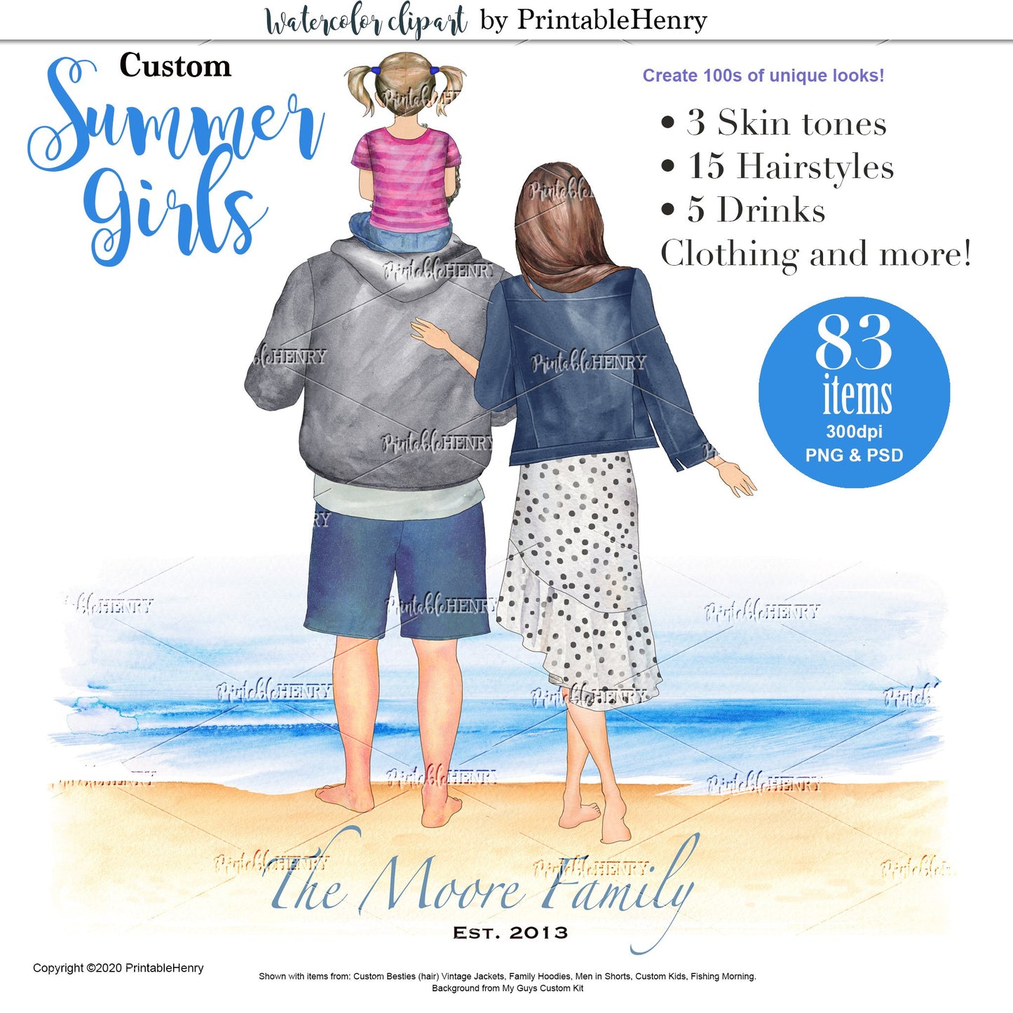 Summer Girls Custom kit - PrintableHenry