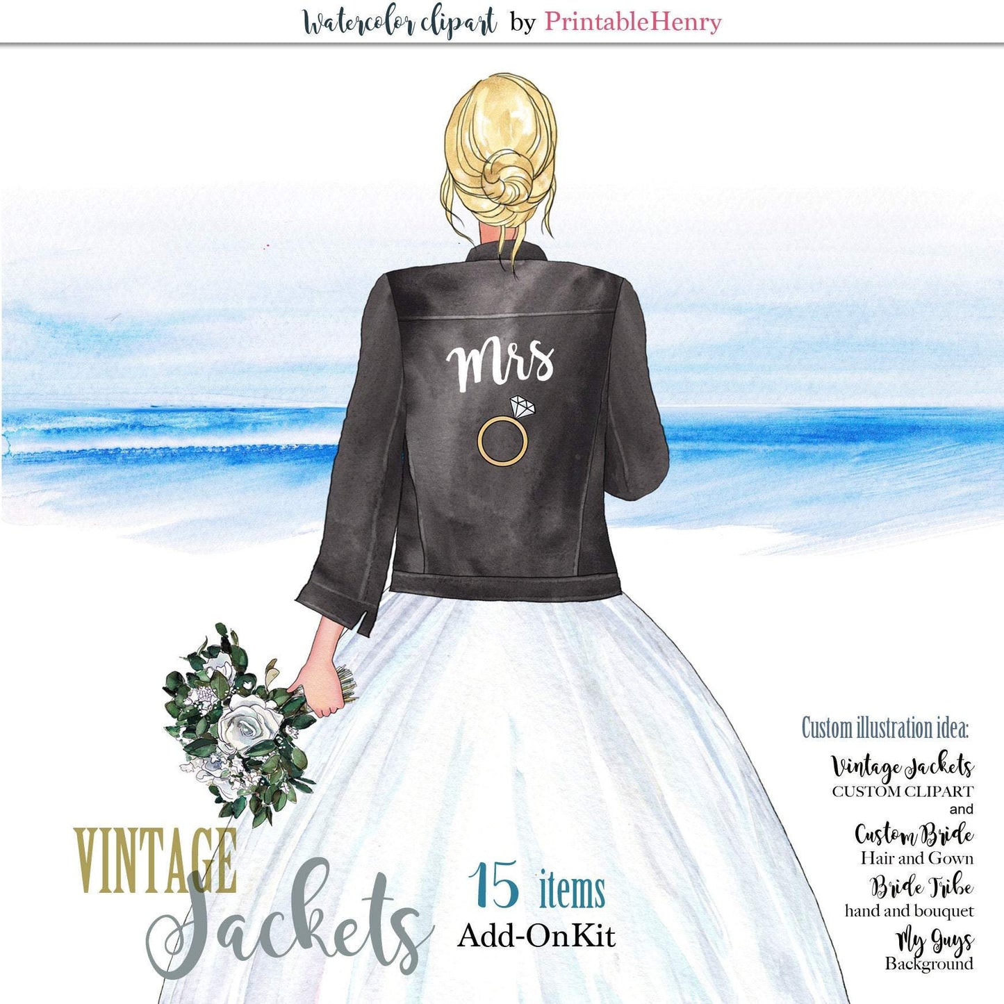 Besties Vintage Jackets Add-On kit - PrintableHenry