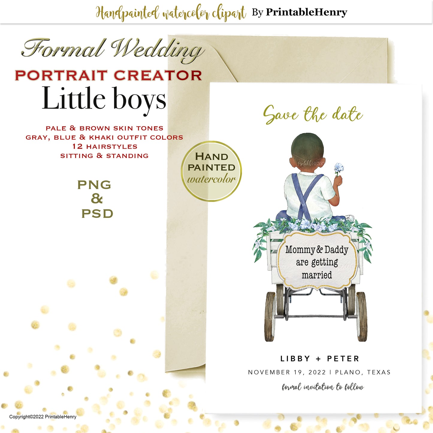 Wedding Boy Portrait Creator clipart