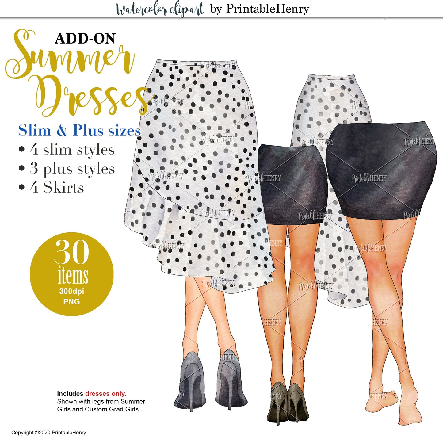 Summer Dresses Add-on kit - PrintableHenry