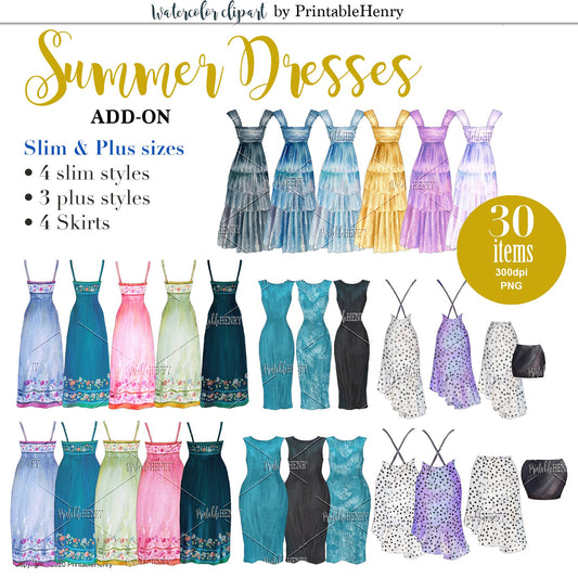 Summer Dresses Add-on kit - PrintableHenry