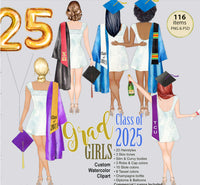 2025 Grad Girls Custom clipart