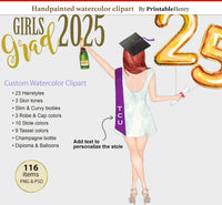 2025 Grad Girls Custom clipart