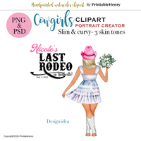 Cowgirl Custom watercolor clipart