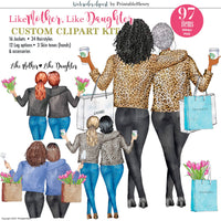 Mother Daughter Custom clipart