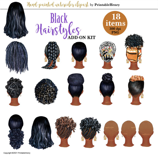 Black Custom Hairstyles Add-on kit