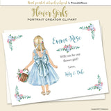 Flower Girl Custom clipart kit