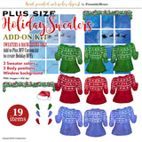 Curvy Holiday Sweaters Add-On clipart