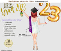Grad Girls 2023 clipart