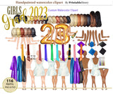 Grad Girls 2023 clipart