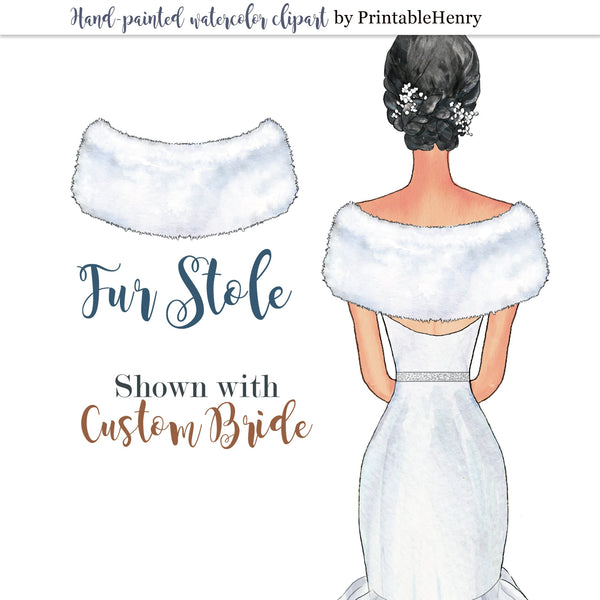Bridal Fur Stole - PrintableHenry