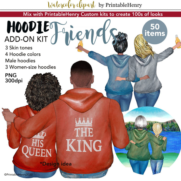 Hoodie Friends Add-on kit - PrintableHenry