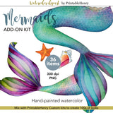 Mermaid Add-On kit - PrintableHenry