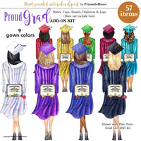 Grad Girls (Standing) Gowns Add-On kit
