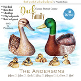 Duck Family Custom clipart kit
