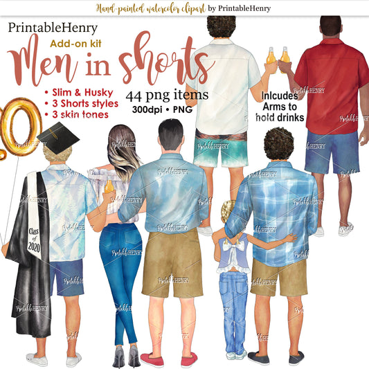 Men in Shorts Add-on kit - PrintableHenry