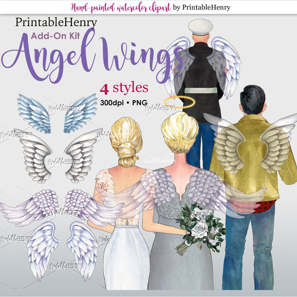 Angel Wings Add-on kit - PrintableHenry