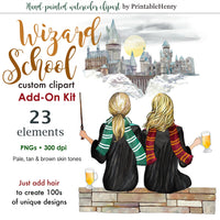 Wizard School Add-On kit - PrintableHenry