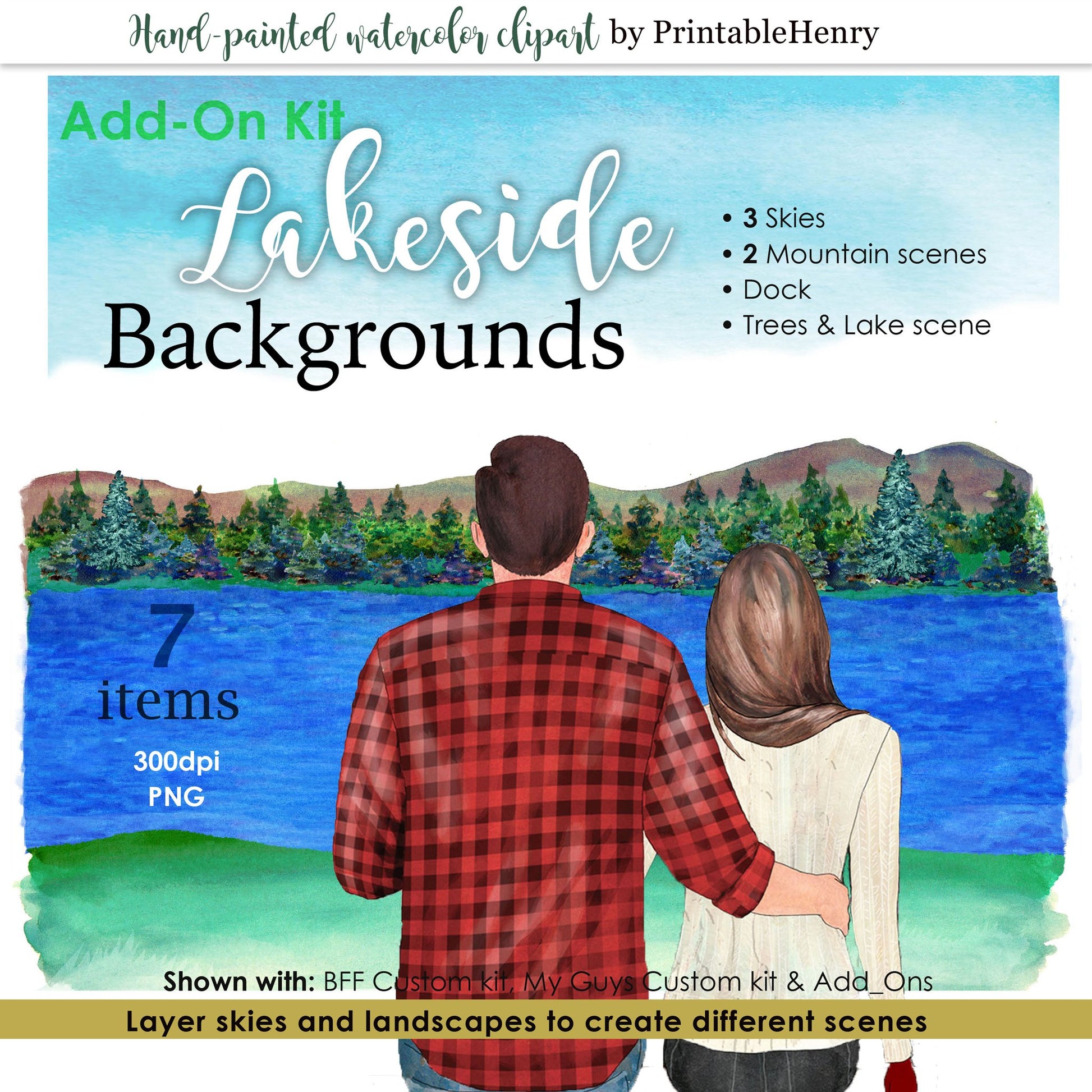 Lakeside Background Add-On - PrintableHenry